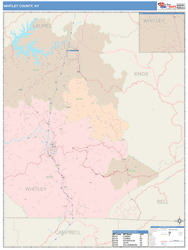 Whitley County, KY Wall Map