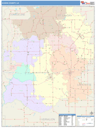 Acadia County, LA Wall Map