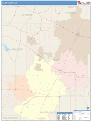 Allen County, LA Wall Map