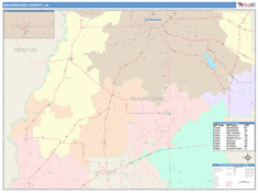 Beauregard County, LA Wall Map
