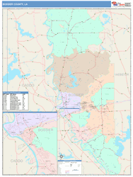 Bossier County, LA Wall Map