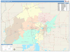 Calcasieu County, LA Wall Map