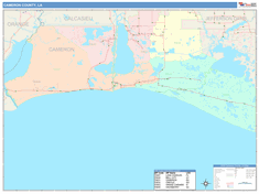 Cameron County, LA Wall Map