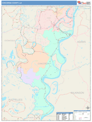 Concordia County, LA Wall Map