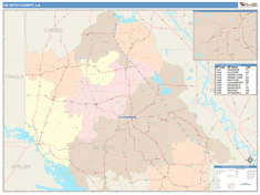 DeSoto County, LA Wall Map