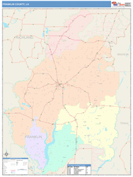 Franklin County, LA Wall Map