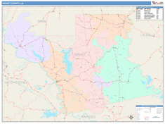 Grant County, LA Wall Map