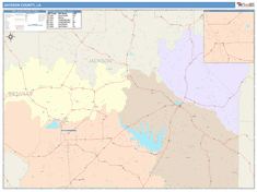 Jackson County, LA Wall Map