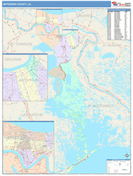 Jefferson County, LA Wall Map