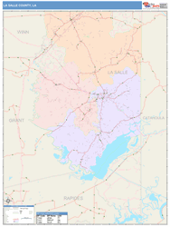 La Salle County, LA Wall Map