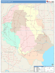 Livingston County, LA Wall Map
