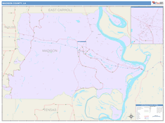 Madison County, LA Wall Map