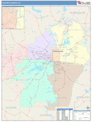 Ouachita County, LA Wall Map