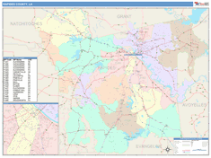 Rapides County, LA Wall Map