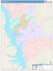 Sabine County, LA Wall Map