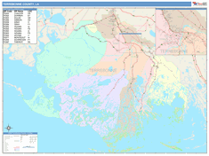 Terrebonne County, LA Wall Map