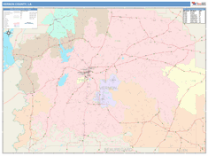 Vernon County, LA Wall Map