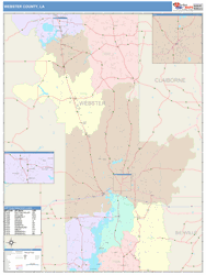 Webster County, LA Wall Map