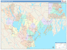 Cumberland County, ME Wall Map