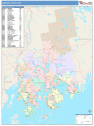 Hancock County, ME Wall Map