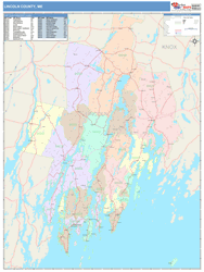 Lincoln County, ME Wall Map