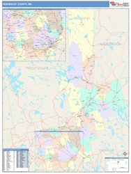 Penobscot County, ME Wall Map