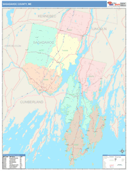 Sagadahoc County, ME Wall Map