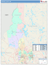 Somerset County, ME Wall Map