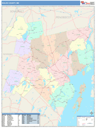 Waldo County, ME Wall Map