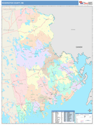 Washington County, ME Wall Map