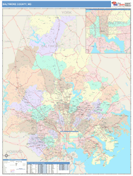 Baltimore County, MD Wall Map