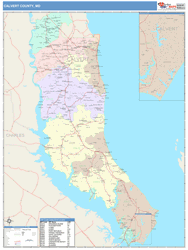 Calvert County, MD Wall Map