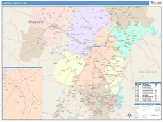 Carroll County, MD Wall Map