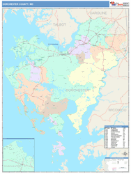 Dorchester County, MD Wall Map