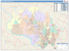 Montgomery County, MD Wall Map