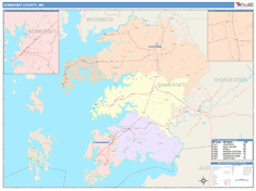 Somerset County, MD Wall Map