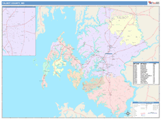 Talbot County, MD Wall Map