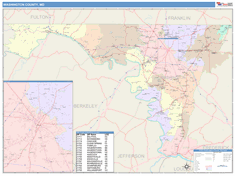 Washington County, MD Wall Map