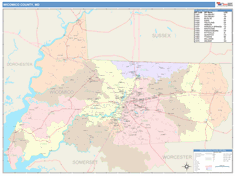 Wicomico County, MD Wall Map