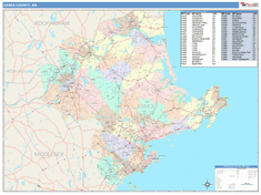 Essex County, MA Wall Map