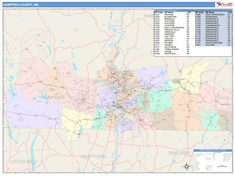 Hampden County, MA Wall Map