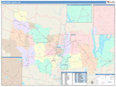 Hampshire County, MA Wall Map