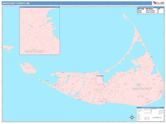 Nantucket County, MA Wall Map