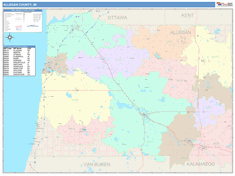 Allegan County, MI Wall Map