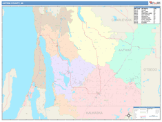 Antrim County, MI Wall Map