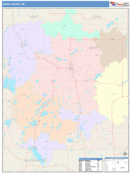 Barry County, MI Wall Map