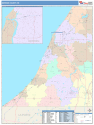 Berrien County, MI Wall Map