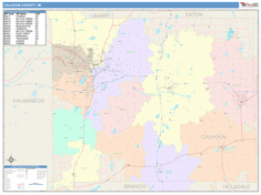 Calhoun County, MI Wall Map