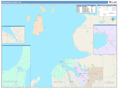 Charlevoix County, MI Wall Map