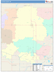 Clinton County, MI Wall Map